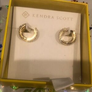 Kendra Scott Gold Textured Hoop Earrings